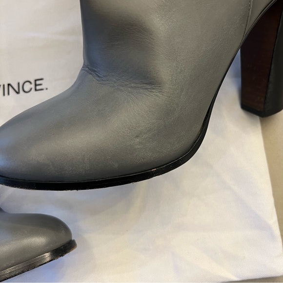 VINCE Dempsey Over the Knee Block Heel Boots Grey 7.5 - Picture 5 of 15